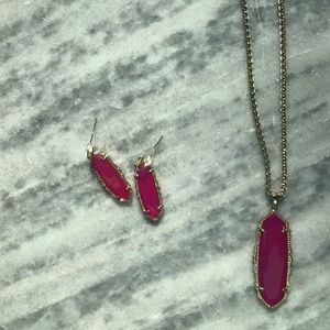 Kendra Scott Pink Agate Frances & Frans